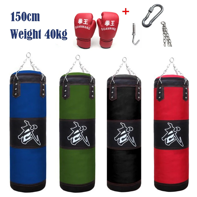 Heavy Boxing Punching Bag for Adults, Professional Gym Sandbags, Sanda Training Bag, Durable Muay Thai Boxing Bag, 40kg,150cm