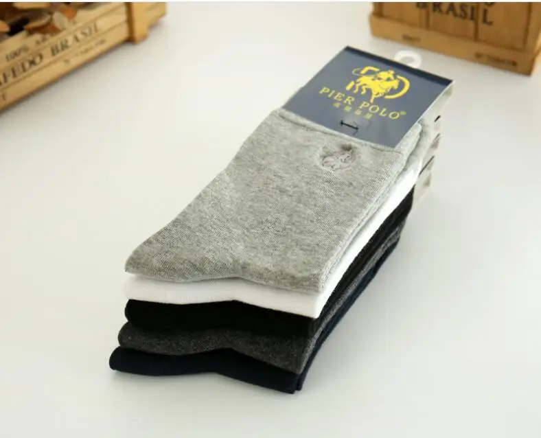 PIER Polo socks 5 Pairs/lot autumn new male POLO socks Cotton classic casual socks business Embroidery Calcetines Hombre Sox