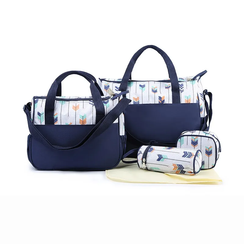 MOTOHOOD-Bolsa de pañales de bebé para mamá, conjuntos de bolsas de maternidad, portabotellas, bolsa para cochecito, 5 uds.