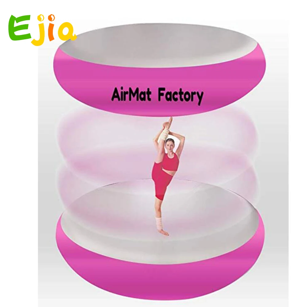 

With Foot Pump Inflatable Airspot Gymnastics Airtrack Air Track Air Spot Tumbling Mat Round Mat for Gym, Tumbling and Training