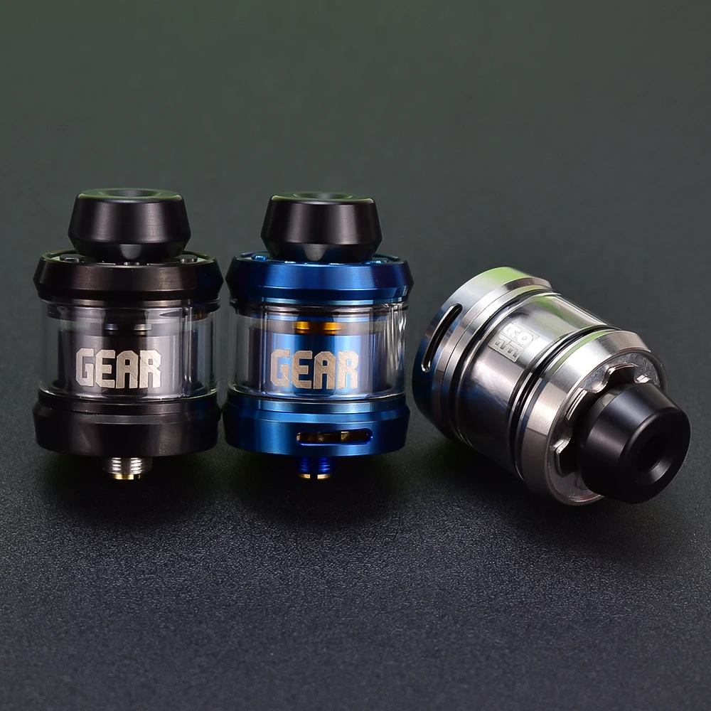 

Gear RTA Single Coil Rebuildable E-Cigarette Atomizer 24mm 316 SS 2.3ml/3.5ml Capacity Vape Vaporizer vs Kylin rta taifun rta