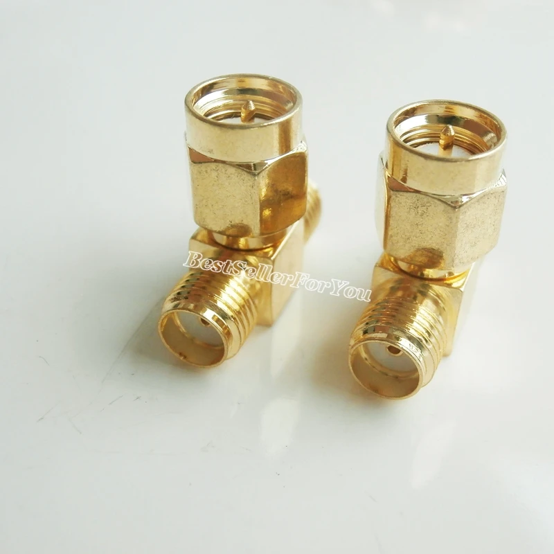 1Pcs SMA Connector Male To Two SMA Connector Female Triple T RF Adapter Connector 3 Way Splitter