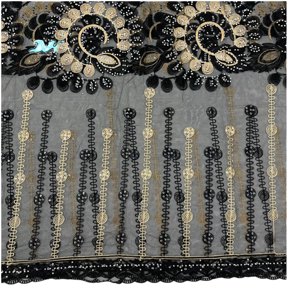 2021Fashionable African Women Scarfs Small Flower Embroidery Lovely Design Net Scarf Breathe and Soft Hijab Shawls Pashmina