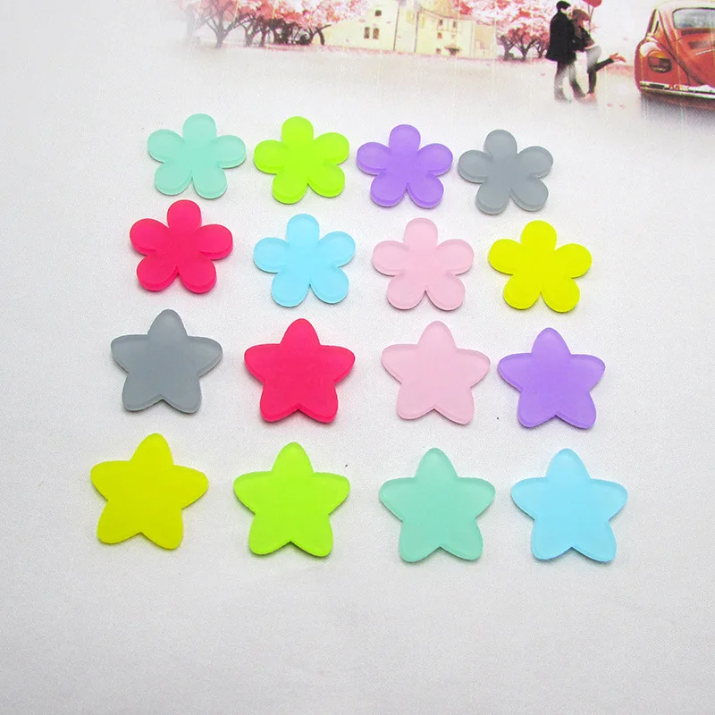 32pcs Sweet Acrylic flower Flatback Cabochon DIY Scrapbooking Decorative Craft Making 20mm