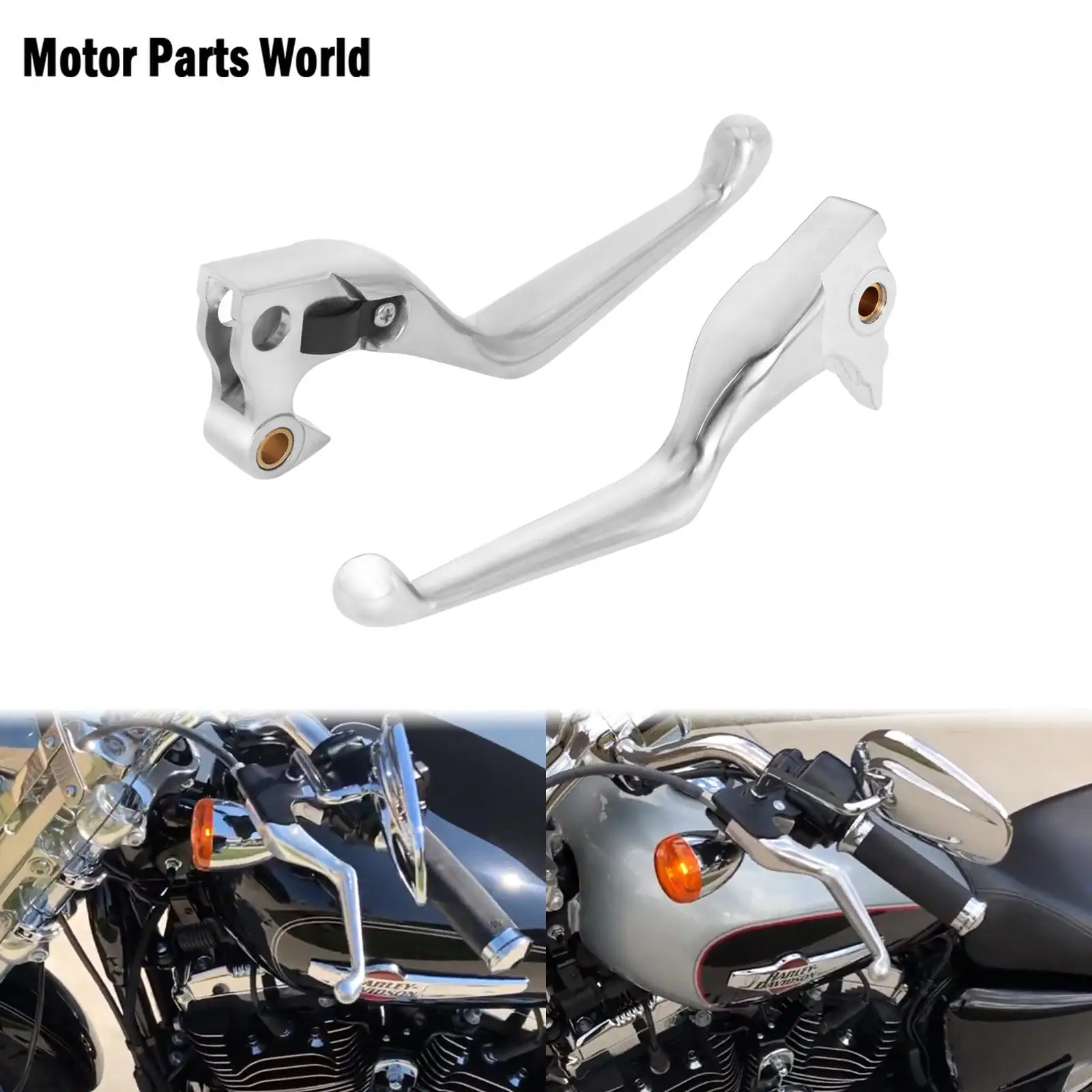 

2xMotorcycle Brake Clutch Handlebar Lever Chrome For Harley Sportster XL883 XL1200 2014-2020 Roadster Nightster Iron Custom