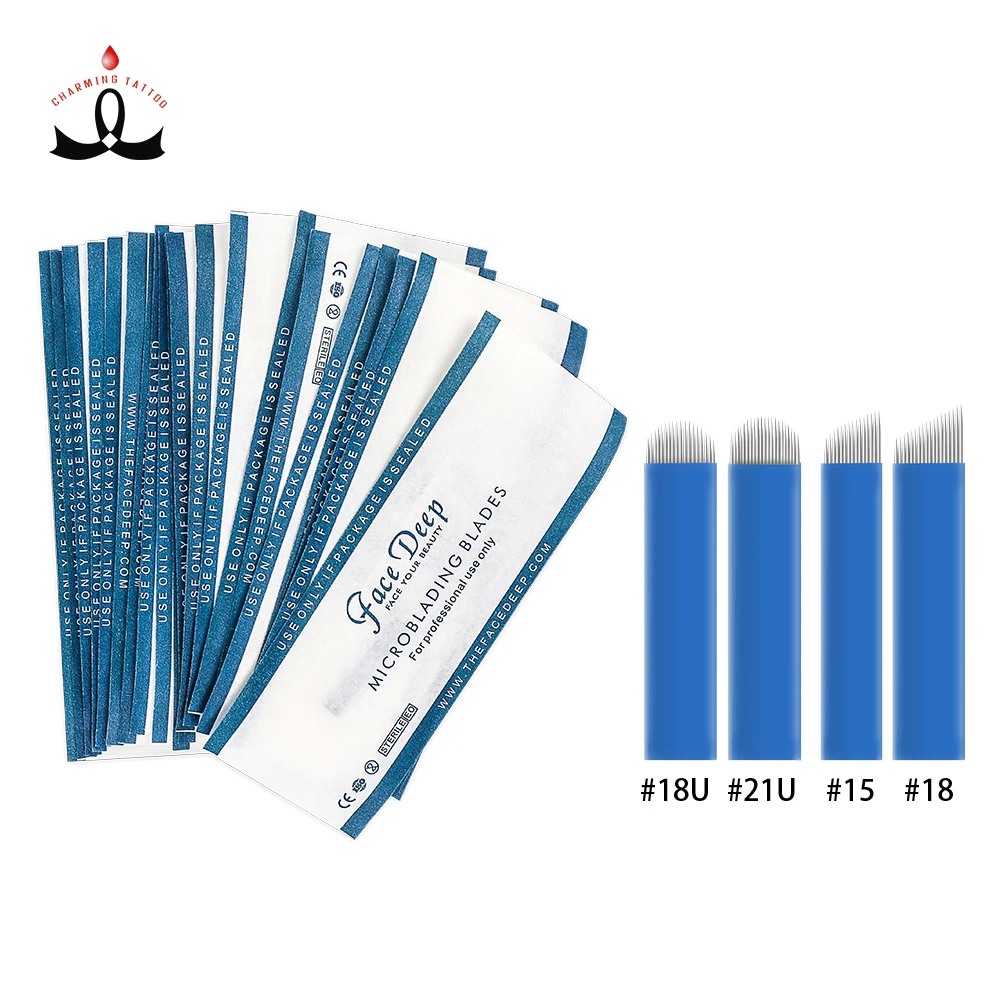 5box/Lot Package Sale Permanent Makeup Disposable NANO 0.16mm 18UMicroblading Needle Flex Blade For Eyebrows Tattoo