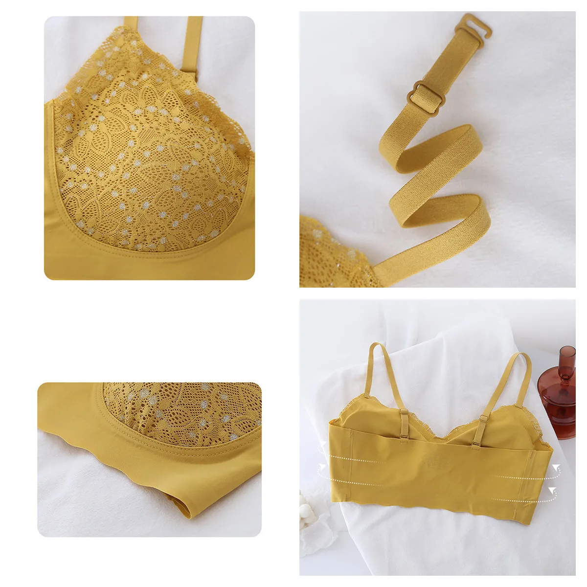Push-Up Bras For Women Wire-Free Brassiere Comfort Invisible Bra Solid Color 3/4 Cup Underwear Female Sexy Lingerie Intimates