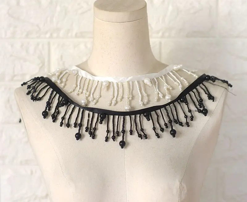 3 Yard/Lot Strass-Anhänger Perlenbesetzte Spitzenborte Quaste DIY Bühnenbekleidung Heimvorhang Hochzeitskleid Dekorative Accessoires – Detail 14