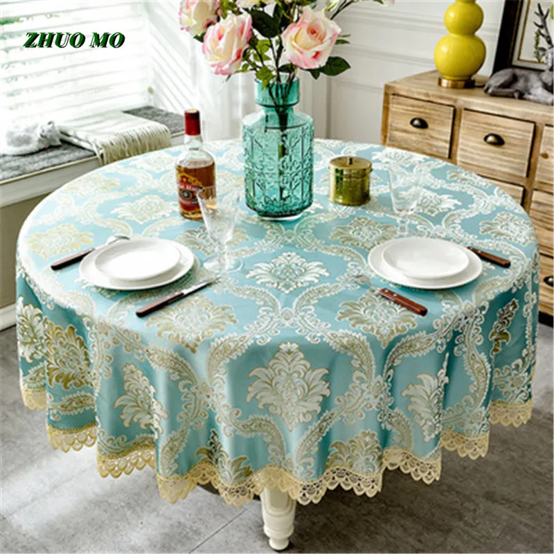 European Large Round Table Cloth, Jacquard Square Table Cover Cloth, Living Room Decoration, Home and Hotel Party, New Fashion