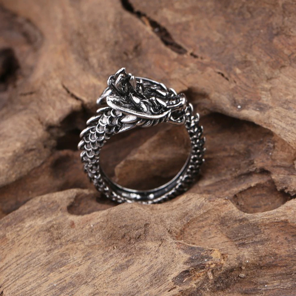 Milangirl Fashion Dragon Rings Punk Rings  Ring Adjustable Ring Jewelry Free Size Finger For Man Women