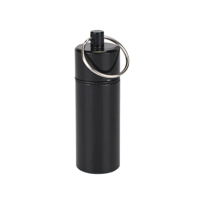 1pc Aluminum Alloy Waterproof Canister Medicine Seal Capsule Bottle EDC Outdoor Camping Tool