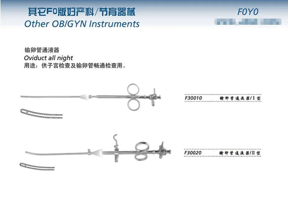 JZ medical clear fallopian tube liquid dredger Tubal hydrotubation device stainless medicine delivery gynecological instrument