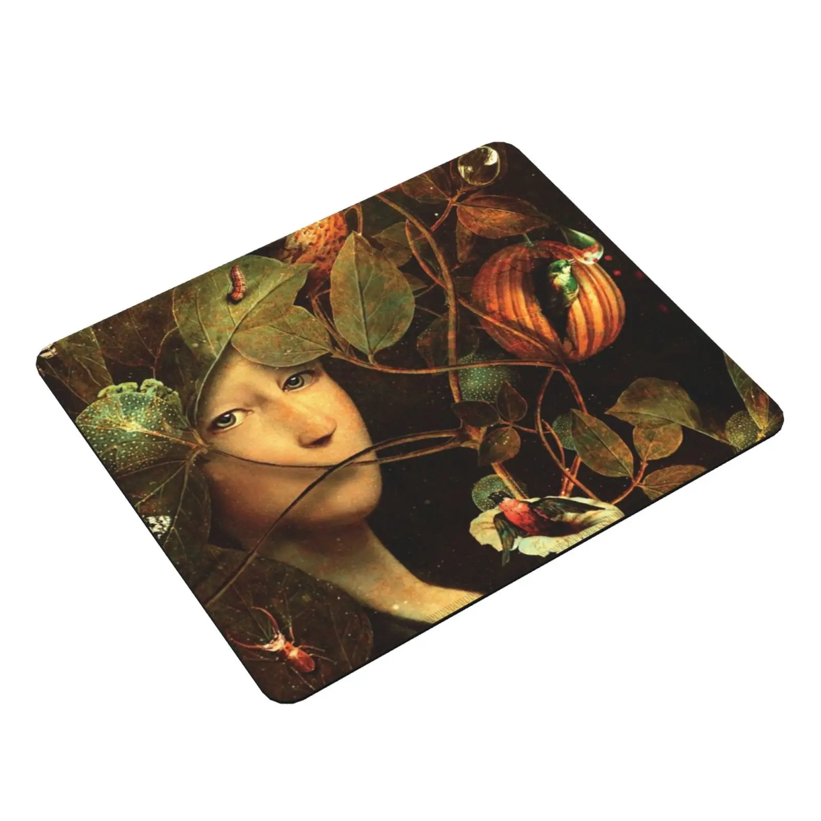 Alchemical Garden Mouse Pad DIY Print Woman Medieval Fine Art Contemporary Marta Orlowska Green Nature