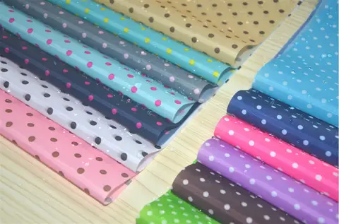 190T Polyester Taffeta PU coated dot  printing Waterproof cloth DIY sewing umbrella tent fabric breadth 150cm
