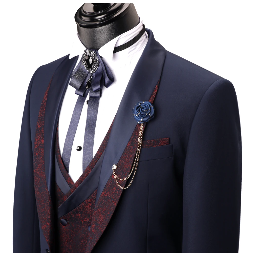 DARO Tuxedo navy blue Bridegroom Suit Wedding Groom Tuxedo Party Fitting Suit 2023 NEW Desingn