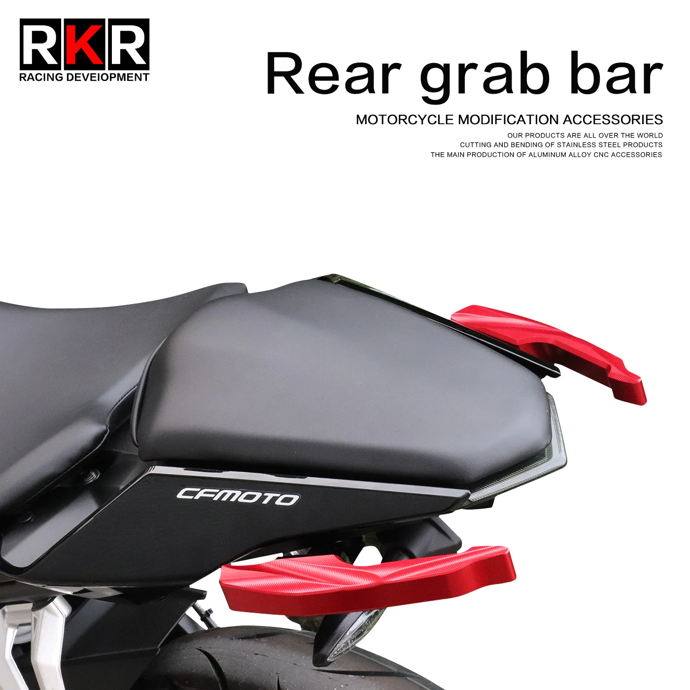 Motorcycle Tail Armrest Motocross Thickened Passenger Handle CNC Aluminum Rear Handrail for CFMOTO 250NK 300NK NK250 NK300