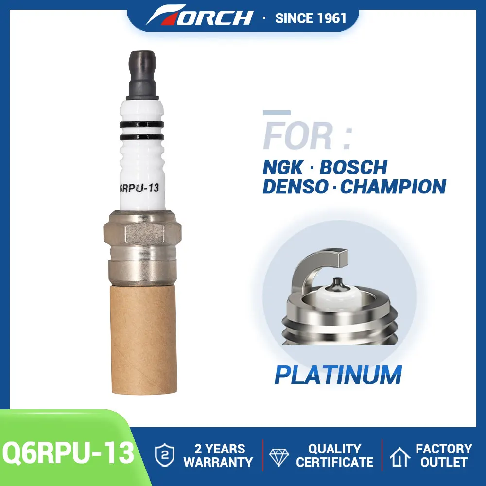 China ORIGINAL Torch Q6RPU-13 Resistor Platinum Candles U-groove Spark Plug Fit for FORD C-MAX 1.8 Flexifuel C-MAX 1.8