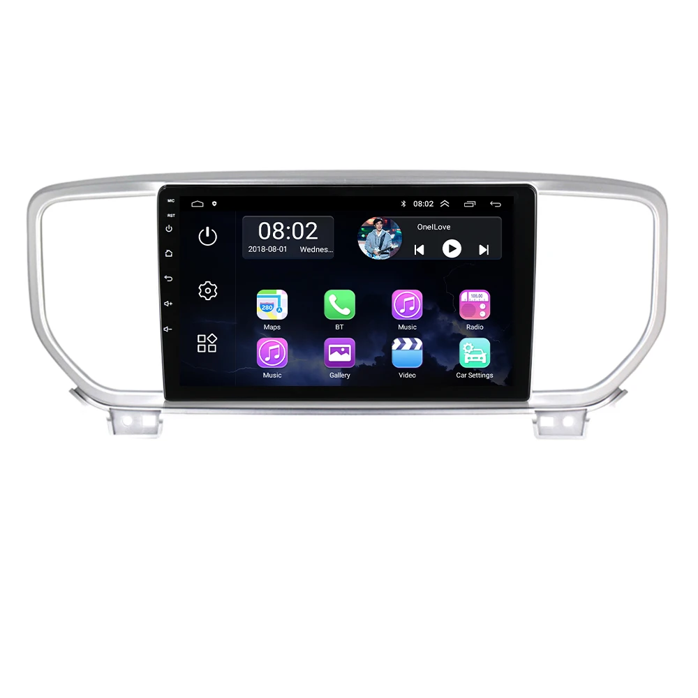 Byncg-Car DVD Fascia Kit Guarnição para KIA KX5 (Sportage R) 2016-2017, Double Din, encaixe de áudio, adaptador, quadro, 9 polegadas