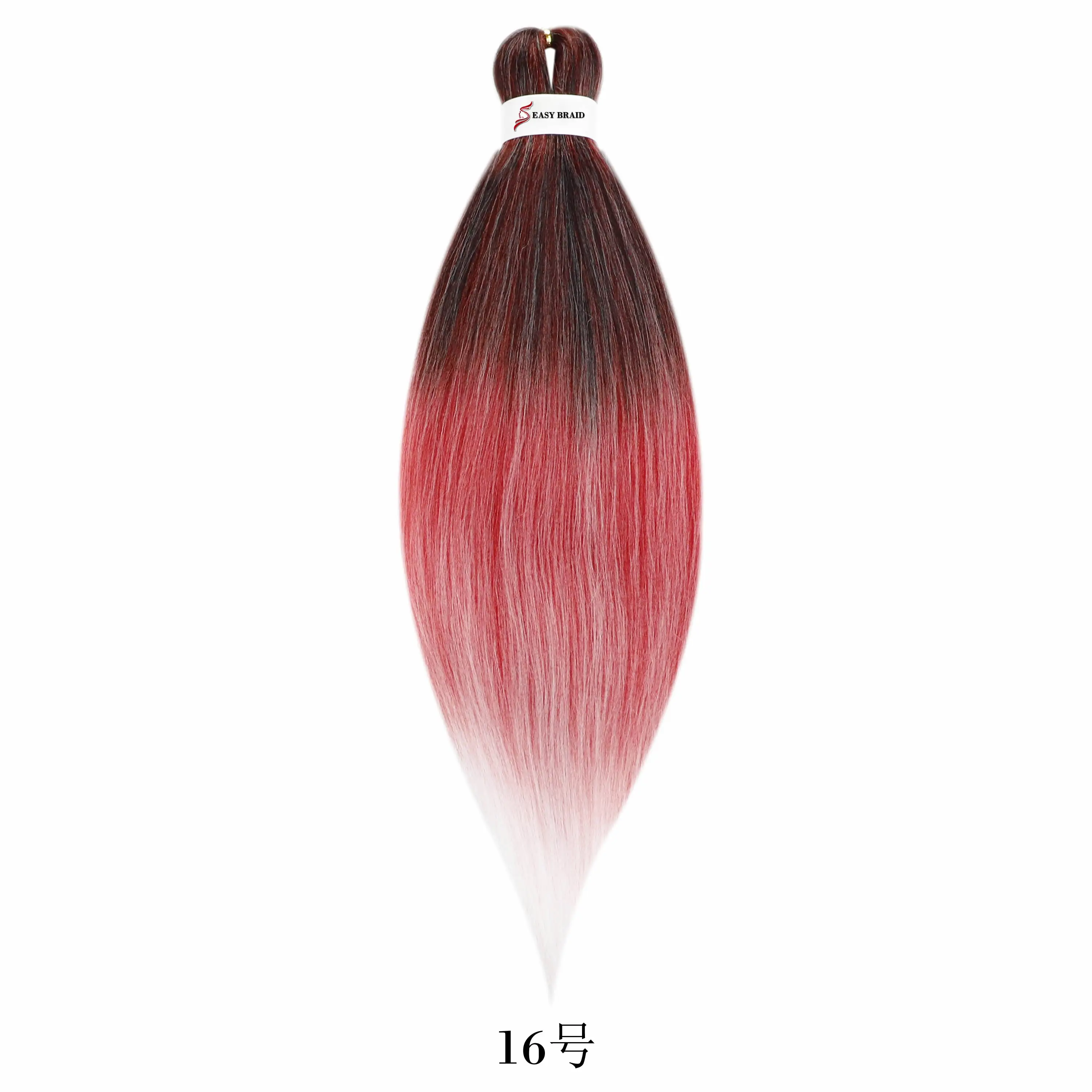 Trenzas de ganchillo de fibra sintética de baja temperatura, extensiones de cabello, 3 tonos, Color ombré, fácil, 26 pulgadas