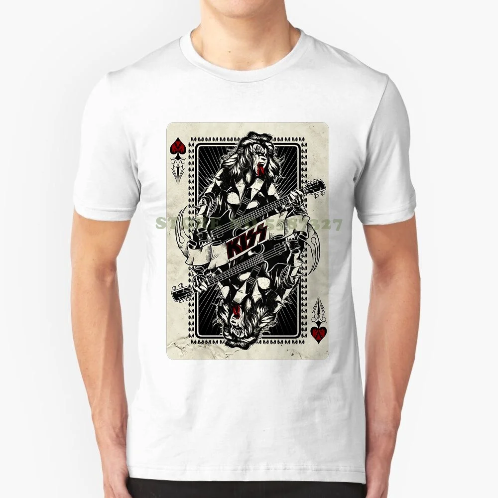 T Shirt O-Neck Fashion Casual High Quality Print T Shirt Kiss Playing Card Mens Graphic T Shirt