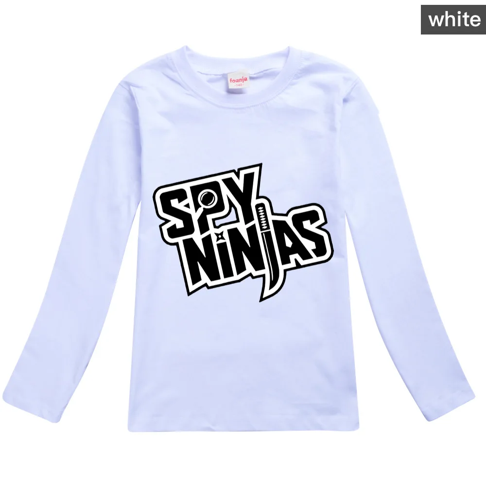 SPY NINJA Fashion Children O Neck T-Shirt Spring/Autumn Long-sleeved Kids Casual Tees Boys Girl's T-Shirt Cute Clothing Tees