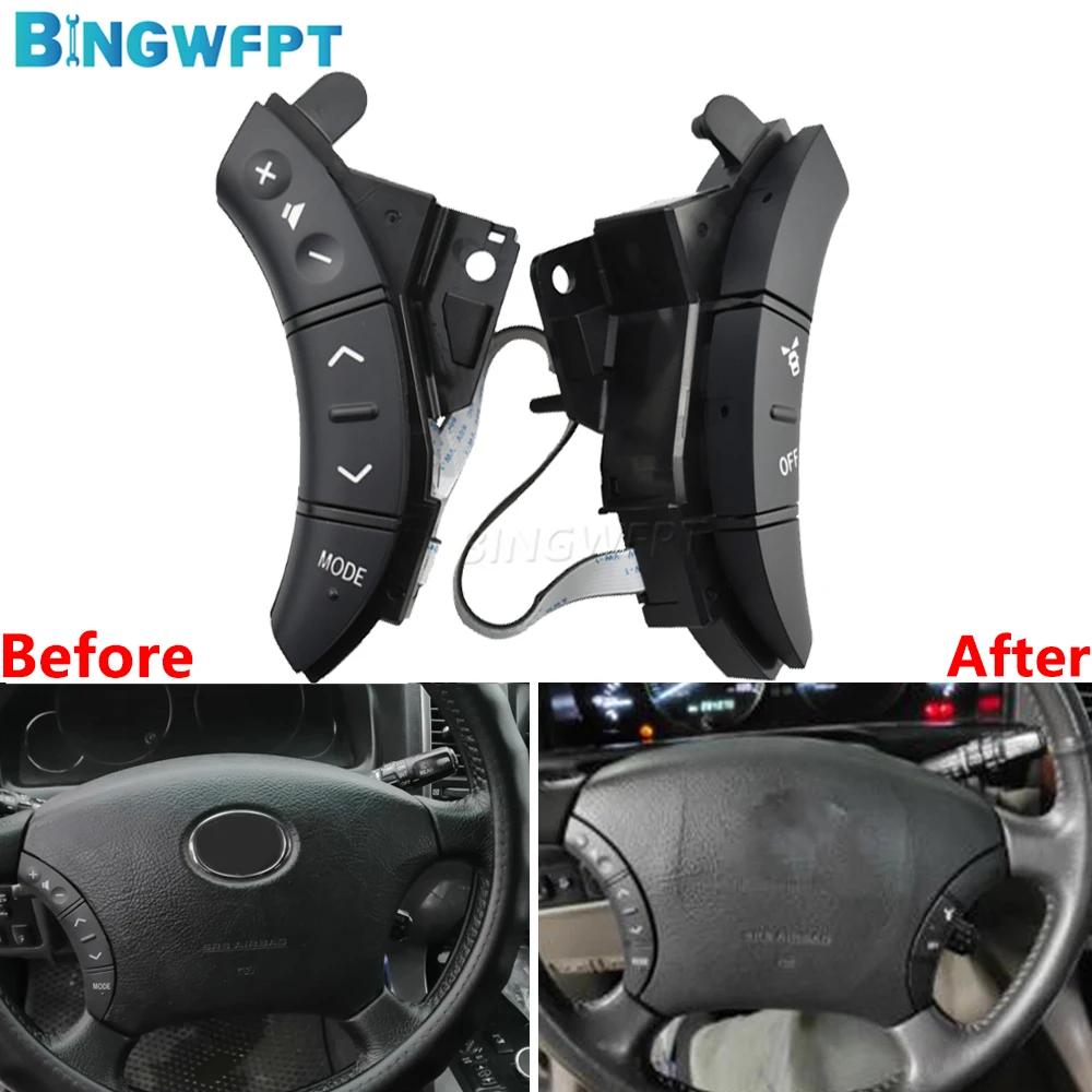 

For Toyota Land Cruiser Prado 120 2004-2009 For LX470 GX400 2004-2006 75B037 Steering Wheel Controls Switch OEM 84247-58010