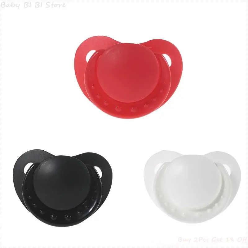 1 Pc Food Grade Silicone Adult Pacifier Dummy Big Size Nipple Wide-bore Soft Safety Adult Teether Toys