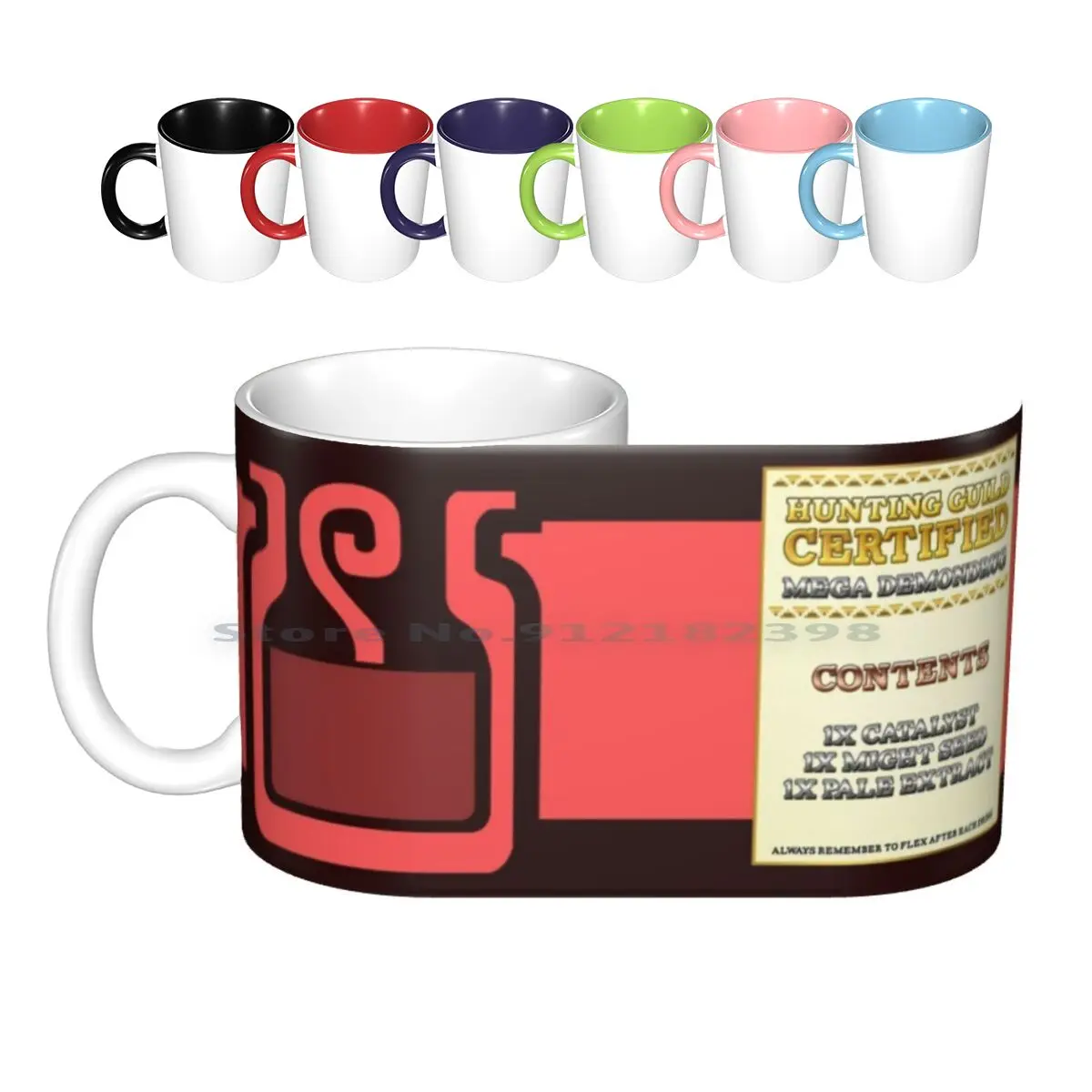 Guild Mugs-Mega Demondrug Ceramic Mugs Coffee Cups Milk Tea Mug Monster Hunter Monster Hunter Potion Mega Potion Mega 3ds Mh4u