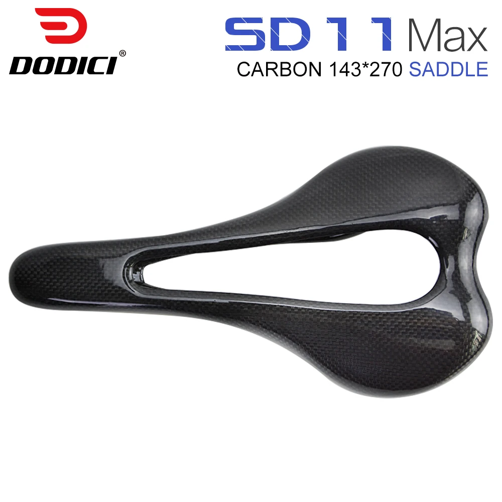 DODICI Carbon Saddle 115g Road Bike Mountain Road Bicycle Saddle 3K Carbon Matte Black Selle Itali Big Hollow Carbon Saddle SD11