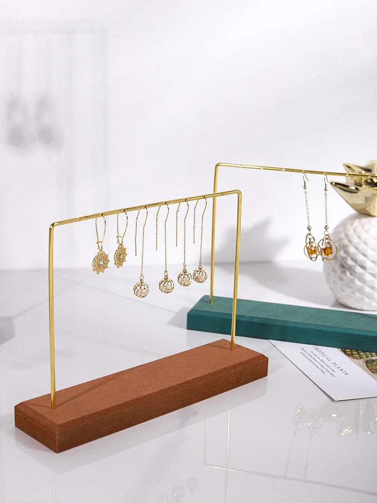 Earrings Display Holder Pendant Drop Earrings Display Stand Metal Stick Jewelry Display Rack