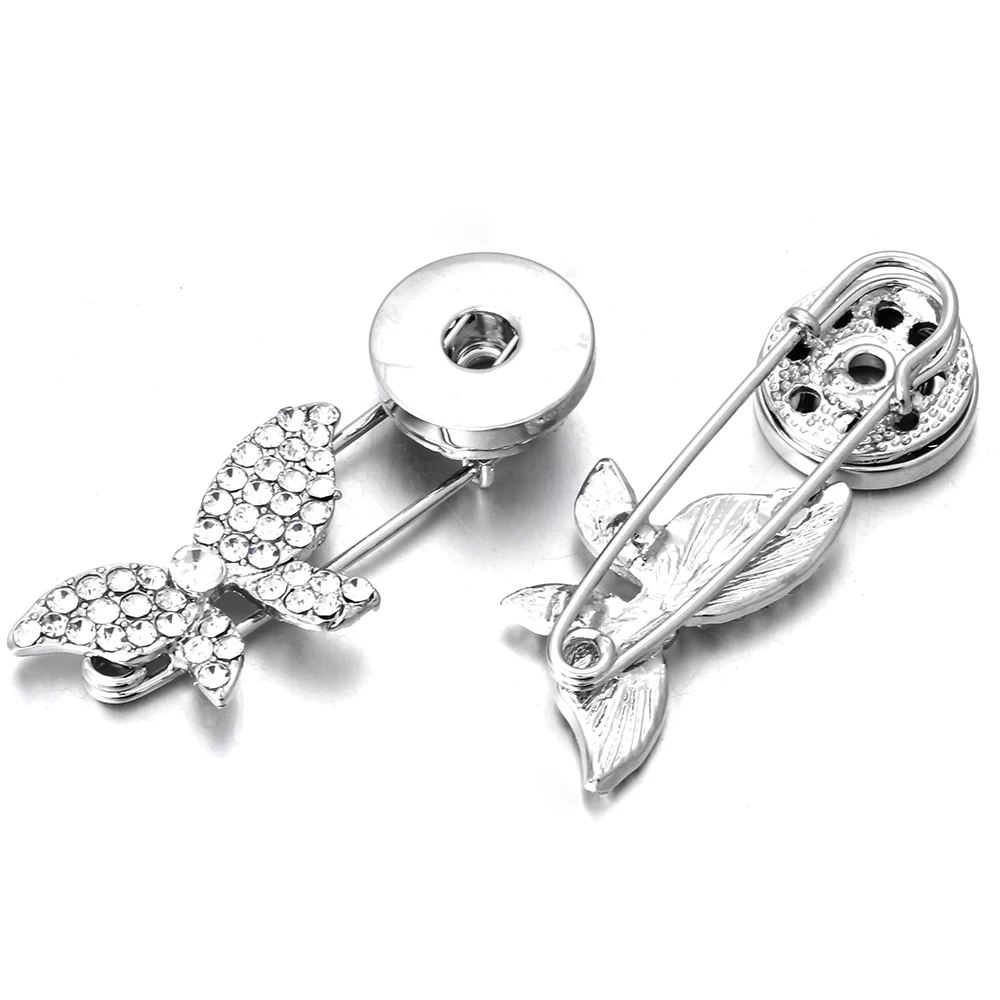 Nieuwe Snap Sieraden 18mm Metalen Drukknoop Broche Voor Vrouwen Bruiloft DIY Fittings Mode-accessoires ZI041