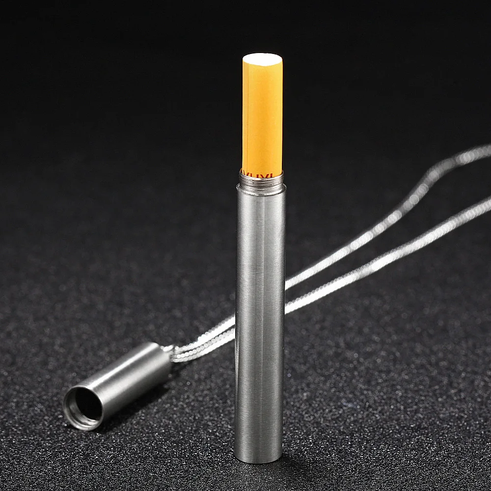 

Unique Design Smoke Pipe Chimney Necklace Men's Stainless Steel Necklace Cigarette Pendant Silver Colour Jewellery