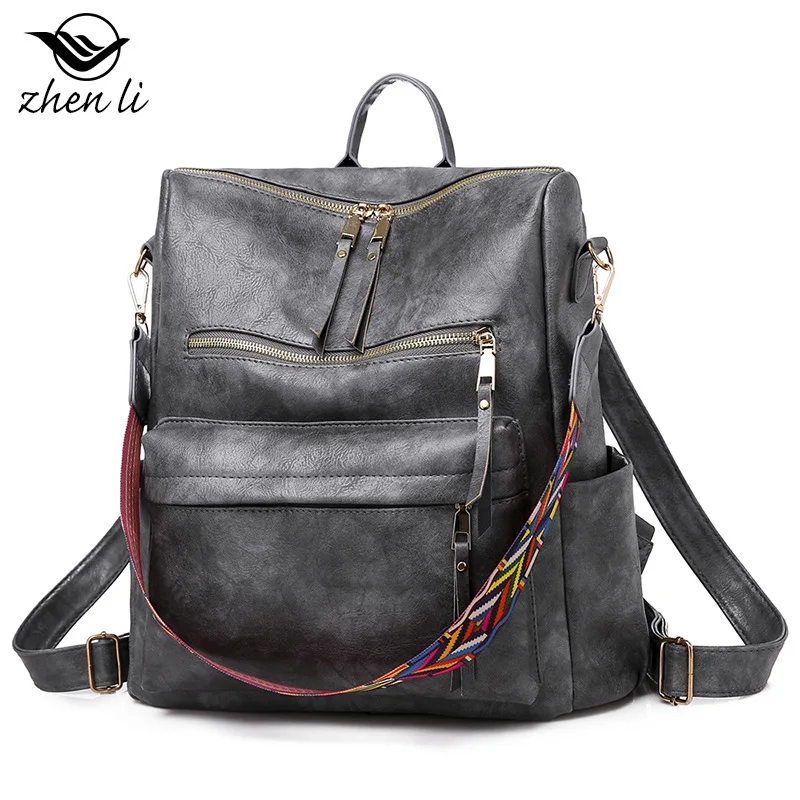 Women\'s bags 2021 new fashion Korean women\'s bags pu bags trendy backpack bags backpack women pures and bags bookbag Bolsa