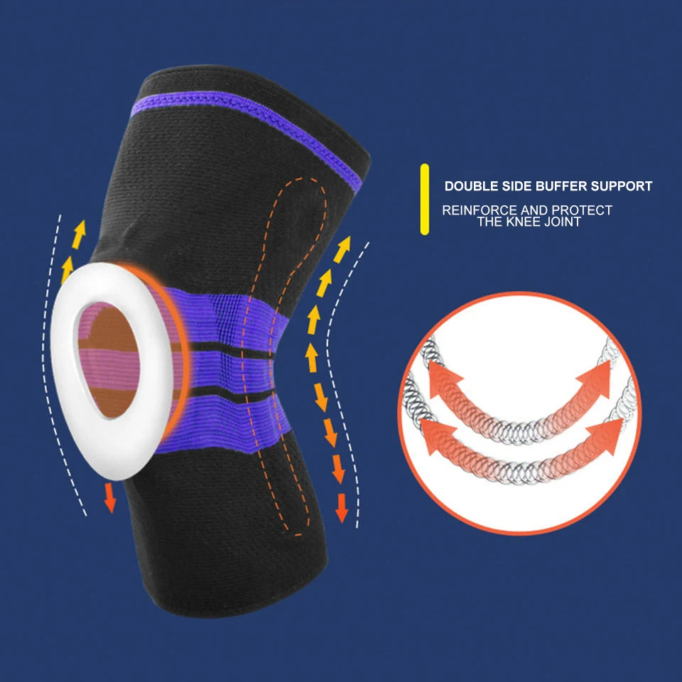 AOLIKES Knee Brace for Men Women Silicone Gel Spring Support Knee Pads Workout Meniscus Tear Joint Pain Relief Knee Sleeve