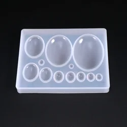 Crystal Resin Mold Half Ball Cabochon Pendant Resin Epoxy UV Mould For Making Pedant Jewelry Epoxy Silicone Molds Accessories