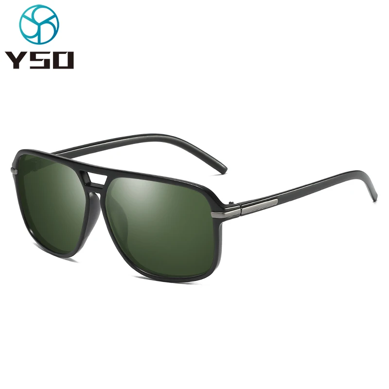 

YSO Green Men Polarized Sunglasses Classic Design UV Protection Man Square Sun Glasses For Car Driving Hiking Fishing A523