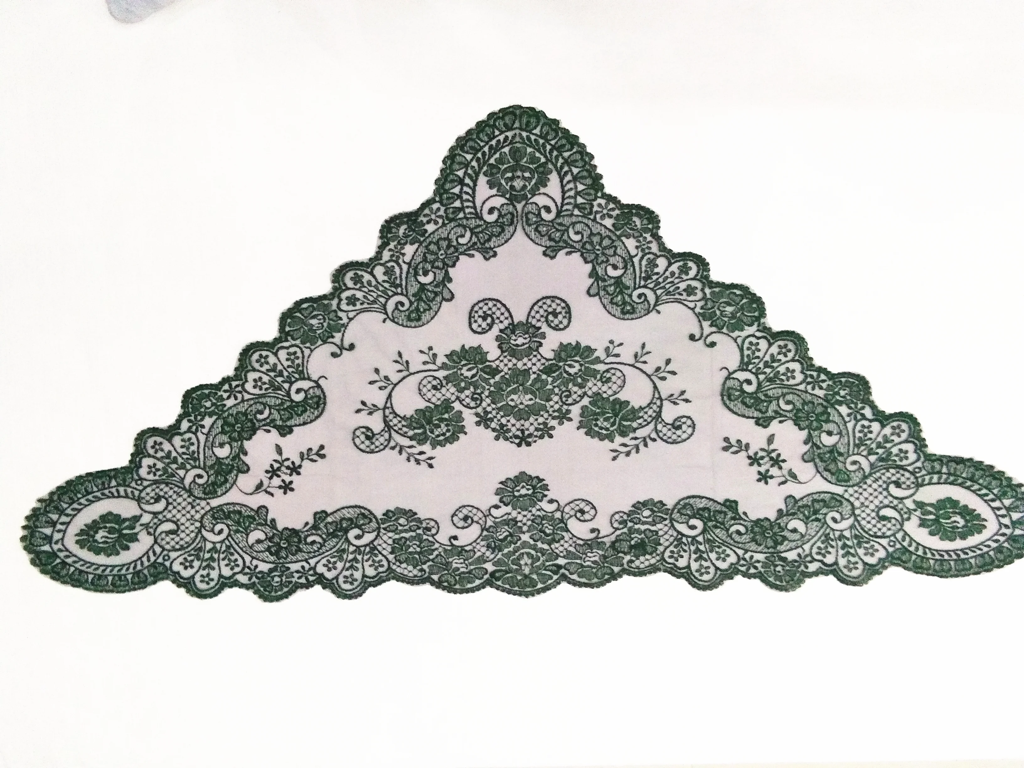 Green Head Covering Lace Mantilla Catholic Veil Church Catholic Gift