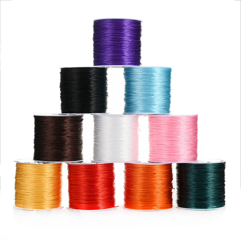 

50m/ Roll Elastic String Beading Crystal Crods for Jewelry Making DIY Bracelet Necklace Stretch Thread String Line 1x0.3 mm