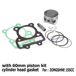 60mm Piston Rings kit with head gasket For YinXiang YX 150cc 160cc Horizontal Engine Dirt Pit Bike Monkey ATV Quad Parts