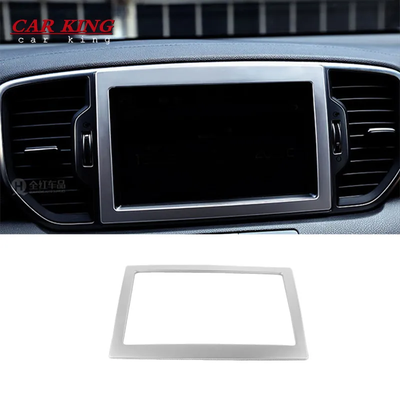 For KIA Sportage 4 QL KX5 2016 2017 2018 Car navigation panel frame strip Cover Trim ABS Matte accessories car styling 1pcs