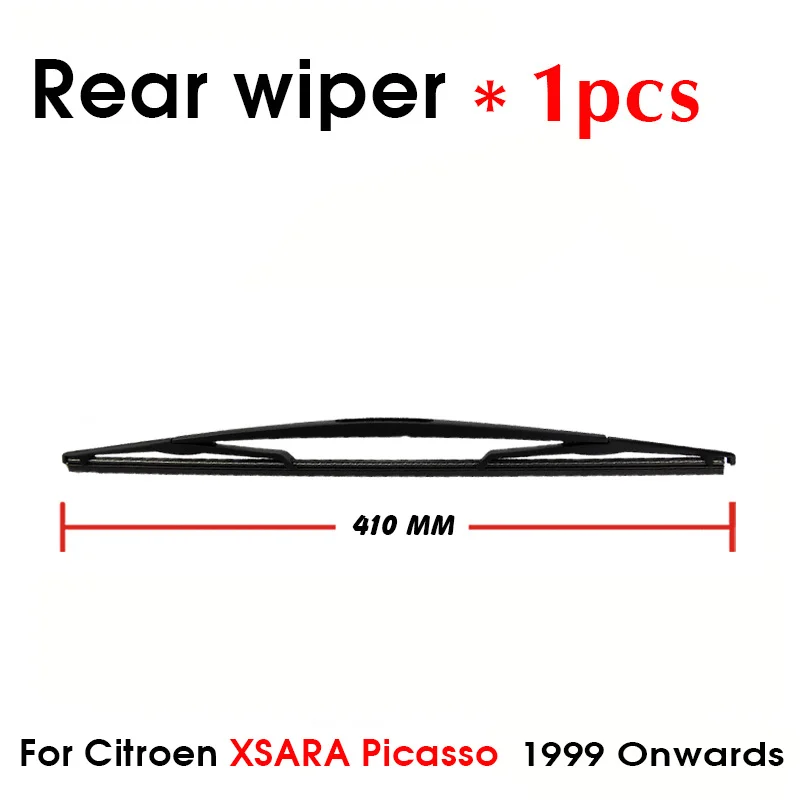 Car Wiper Blade Rear Back Window Windscreen Windshield Wiper  Accessories For Citroen Xsara Picasso Hatchback 1999 Onwards 410mm