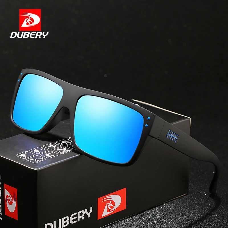 

DUBERY Dropshipping Italy Design Rectangle Sunglasses Unisex Polarized Fashionable Sun Glasses Cool Shades gafas de sol With Box