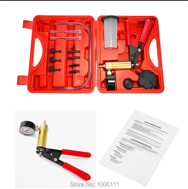 

2 In 1 Tool Kits High Quality Car Auto Hand Held Vacuum Pistol Pump Brake Bleeder Adaptor Fluid Reservoir Tester Kit