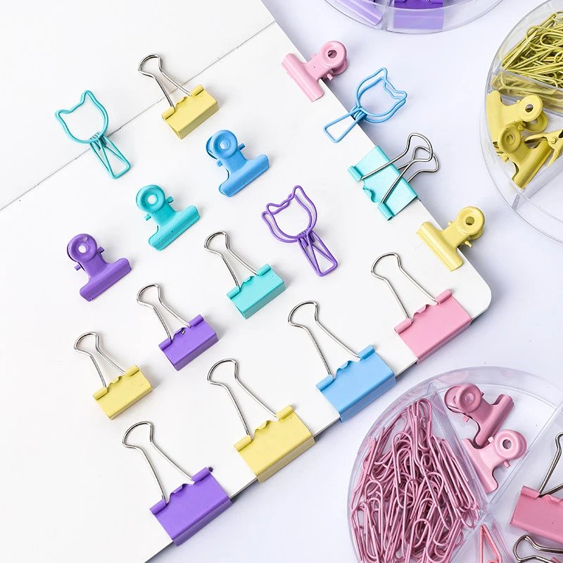 Office Metal Long Tail Clip Dovetail Clip Folder Bookmark Paper Ticket Clip Assorted Clamps Study Binder Clips Binding Supplies image 4