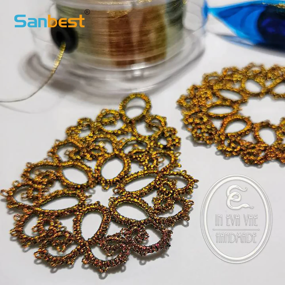 Sanbest 3 Strands Metallic Thread Boxed 200m Temporary Link