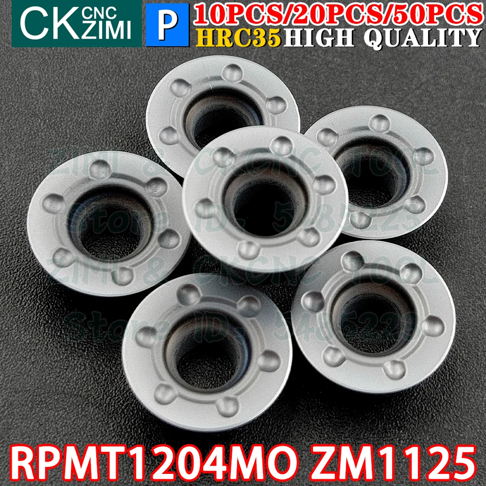 RPMT1204MO ZM1125 RPMT 1204 MO 15° R6 Carbide inserts Face milling Indexable milling inserts Tool CNC metal lathe tool for steel