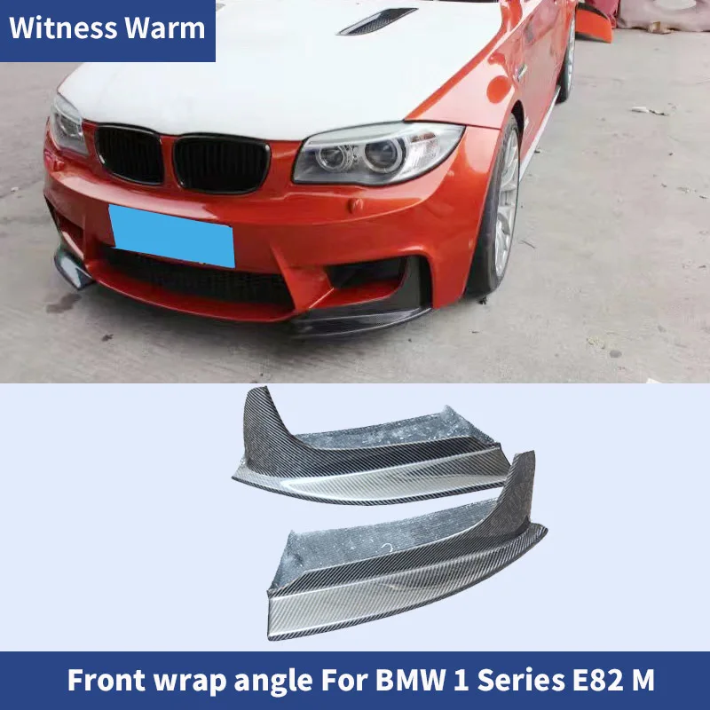 Front Bumper Lip Aprons Side Splitter for Bmw 1 Series E82 1m 2007-2014 Carbon Fiber Frp Car Wrap Angle