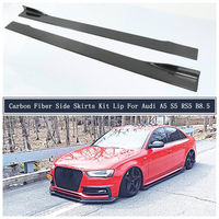 Carbon Fiber Side Body Skirts Kit Lip Splitters Trim Cover Spoiler For Audi A5 S5 RS5 B8.5 2012-2016 Car Accessories