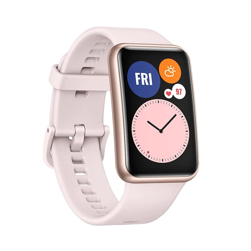 ساعة هواوي تناسب ساعة ذكية جي بي إس 1.64 ''AMOLED الإصدار العالمي SpO2 10 أيام عمر البطارية نظام تحديد المواقع 24 ساعة أنيقة فاترة أبيض