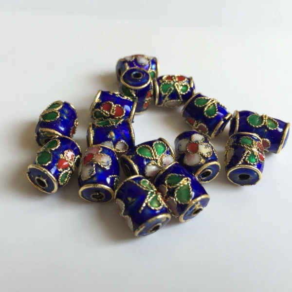 100pcs Cloisonne Filigree Enamel Oblong Small Beaded DIY Jewellery Making Necklace Bracelets Earrings Accessories Wholesale